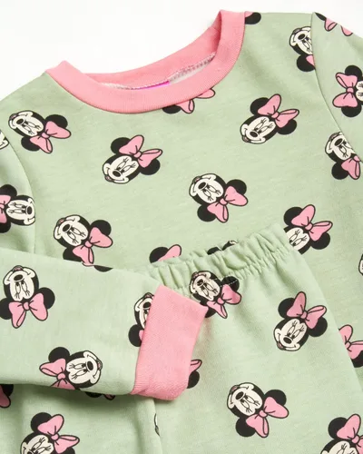 Vista 3 de Disney Conjunto de leggings de Minnie Mouse para bebé, sudadera y pantalones de forro polar (3M-7)