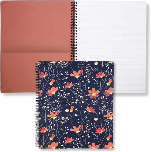 Vista 13 de Steel Mill & Co - Lindo cuaderno de espiral grande con rayas universitarias, 11 x 9.5 pulgadas con tapa dura duradera y 160 páginas forradas, puntos