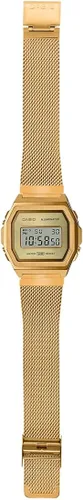 Vista 5 de Casio Collection Vintage Womens Digital Watch with Mesh Stainless Steel Strap