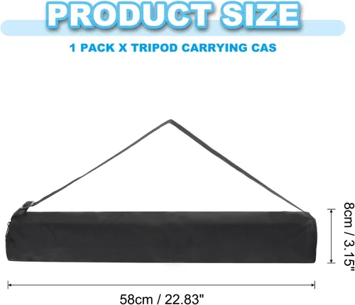 Vista 2 de PATIKIL Funda de transporte para trípode de 22.83 x 3.15 pulgadas, 1 bolsa de trípode acolchada de nailon con asas para soportes de luz, accesorios