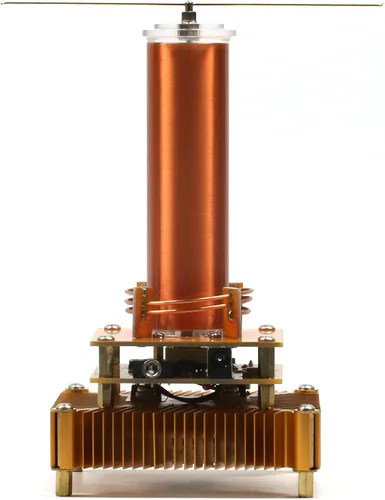 Vista 5 de Joytech Music Tesla Bobina Base acrílica Shell Arco Plasma Bocina de transmisión inalámbrica de escritorio experimental Modelo de juguete (YS01)