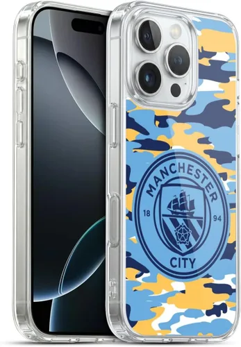 Vista 58 de Head Case Designs Funda de gel con licencia oficial del Manchester City Man City FC Blue Moon Badge Camou [protección de grado militar] compatible