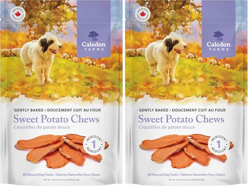 Vista 6 de Golosinas de batata dulce en forma de papas fritas de Caledon Farms para perros: 220G/7.8OZ