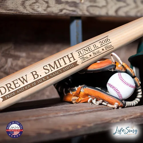 Vista 4 de LifeSong Milestones Personalized Engraved Baseball Bat – Custom Gift for Dad, Son, Brother, or Nephew – Keepsake for Birthday, Graduation, or