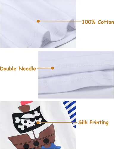 Vista 4 de A&J DESIGN Conjuntos de pijama de 2 piezas 100% algodón para niños pequeños y niños