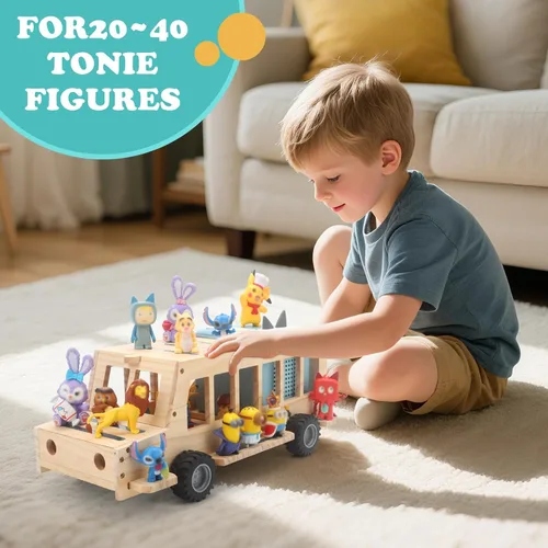 Vista 5 de para Caja Organizadora de Estantería Tonie, para Estante Magnético Tonie, Compatible con Caja Tonie Box 1/2 Reproductor, Figuras de Personajes
