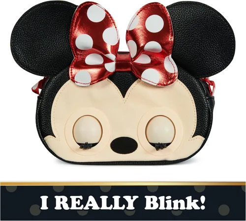 Vista 4 de Purse Pets, Disney Minnie Mouse Officially Licensed Interactive Pet Toy & Kids Purse