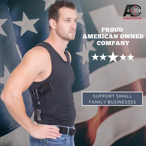 Vista 2 de Hidden Carry Wear CCW - Camiseta de compresión táctica para uso diario EDC - Camisa de pistola para hombre
