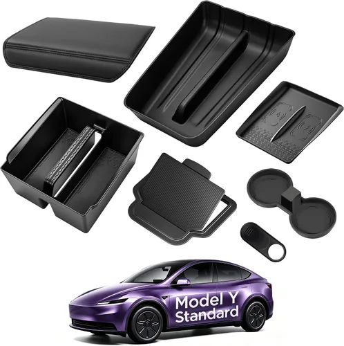 Vista 14 de Organizador de consola de 6 piezas para accesorios Tesla modelo Y/3