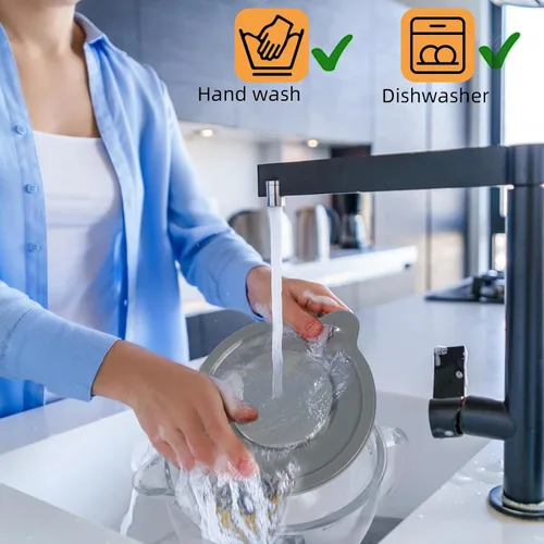 Vista 8 de Kitchenaid - Cuenco para batidoras de pie de 4.5 cuartos y 5 cuartos de galón, cuenco de vidrio con tapa y marcas de medición