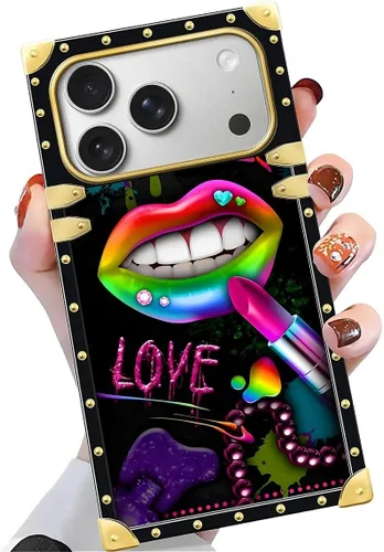 Vista 96 de Funda compatible con iPhone X/Xs, TPU suave de lujo y parte trasera de policarbonato duro para niñas y mujeres, funda protectora a prueba de golpes