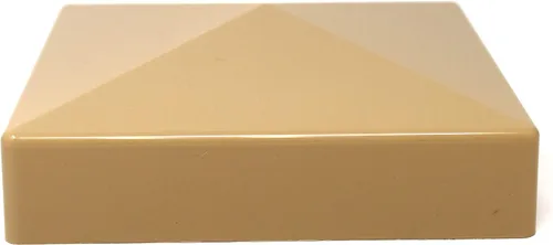 Vista 6 de Tapa para poste de valla de vinilo piramidal de plástico de 5 x 5 (5.000 in x 5.000 in), color negro o blanco, múltiples cantidades para postes