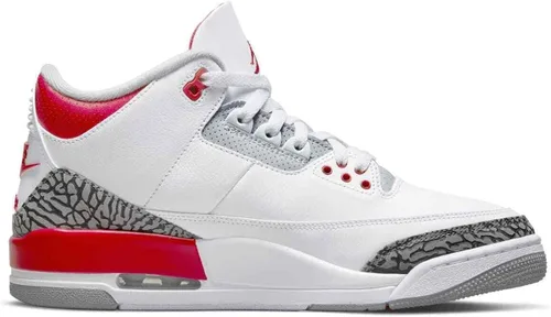 Vista 2 de Jordan 3 Retro Fire Red WhiteFire Red-Black (DN3707 160) para hombre, blancorojonegro (WhiteFire Red-Black)
