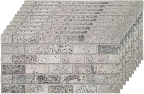 Vista 16 de IZODEKOR Paneles de pared 3D con efecto ladrillo, revestimiento, aspecto de piedra, revestimiento de espuma de poliestireno para sala de estar