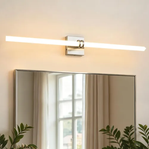 Vista 12 de Lámparas de baño, níquel cepillado de 18 W, LED de 360 °, iluminación completa, moderna aplique de pared lámpara de tocador con 5