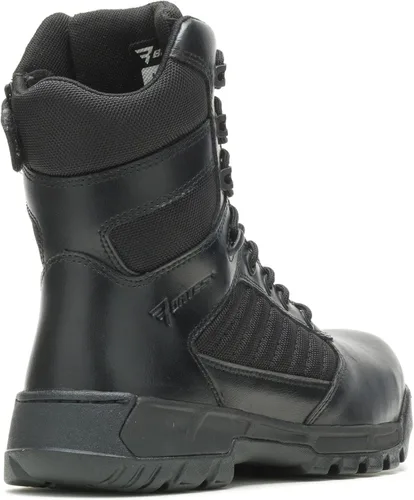 Vista 4 de Bates Botas tácticas deportivas 2 altas con cremallera compuesta para hombre, botas militares y tácticas, Negro