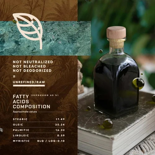 Vista 2 de Aceite de tamanu Sin productos químicos Aroma natural Sin refinar, crudo, prensado en frío, solidifica en invierno Origen indio orgánico