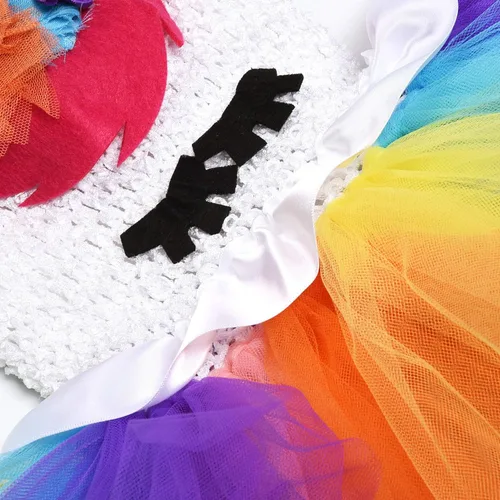 Vista 4 de JerrisApparel Disfraz de unicornio para niñas con diadema