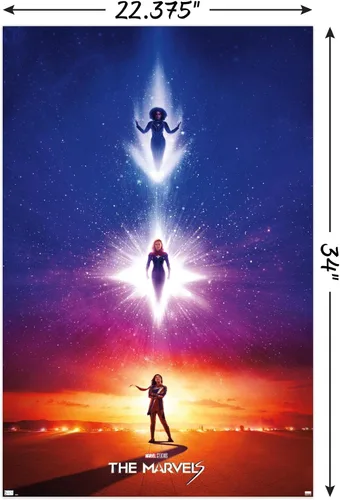 Vista 3 de Trends International Marvel The Marvels - Teaser - Póster de pared de una hoja