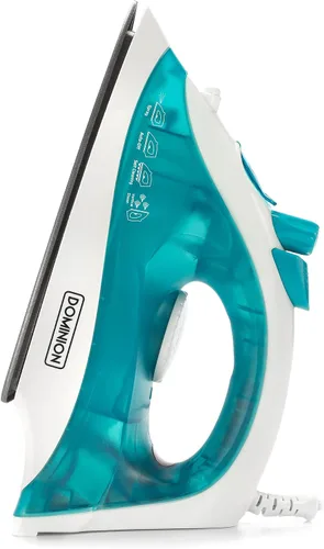 Vista 2 de Dominion Plancha de vapor avanzada para ropa con suela antiadherente, plancha ligera de 1200 W con vapor vertical y control de termostato ajustable