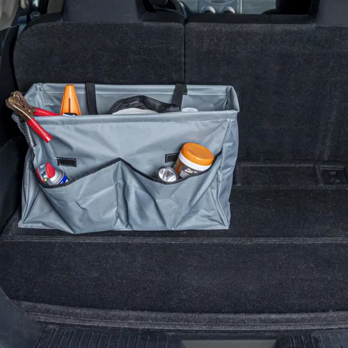 Vista 3 de Household Essentials Contenedor Gray Krush - Bolsa de utilidad multiusos con bolsillos Gris
