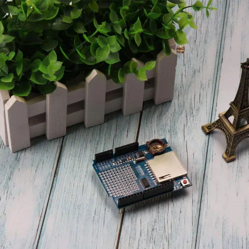 Vista 3 de Ximimark 2 unids Data Logger Módulo Registro de Datos Escudo Registrador de Datos DS1307 para Arduino UNO Tarjeta SD