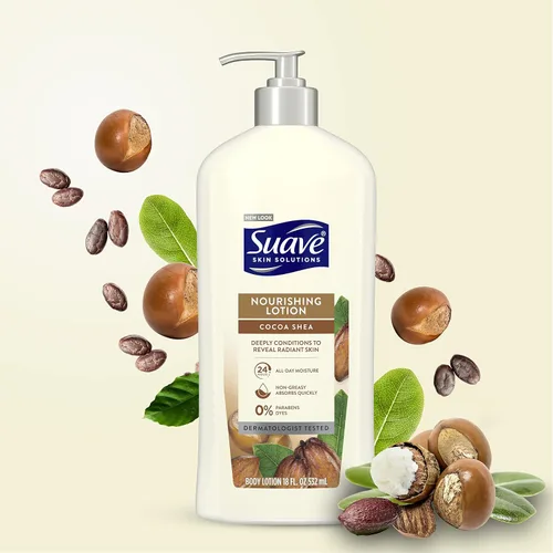 Vista 8 de Suave Skin Solutions Loción corporal, manteca de cacao y karité, 18 onzas (paquete de 6)