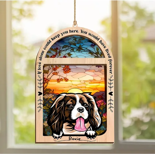 Vista 82 de LOVELYPOD Adorno de Navidad personalizado de sabueso afgano, atrapasoles con nombre, regalos de pérdida de mascotas, regalos para amantes