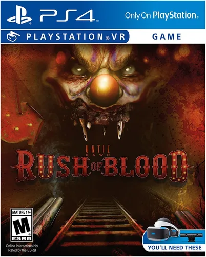Vista 7 de Sony PlayStation VR Rush of Blood Starter Bundle 4 itemsVR HeadsetMove ControllerPlayStation Camera Motion Sensor PSVR Until Dawn Rush of Blood