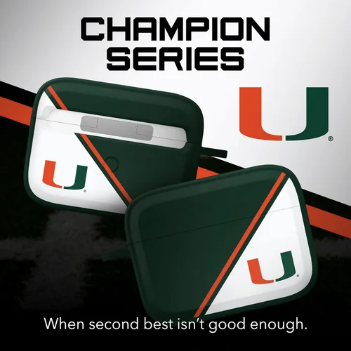 Vista 3 de Affinity Bands Miami Hurricanes Champion Series HDX - Funda compatible con Apple AirPods Pro