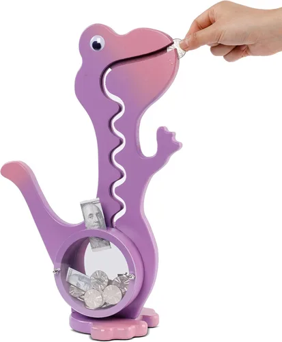 Vista 9 de Hucha de dinosaurio Boalord para niñas y niños con animales grandes, caja de ahorro de dinero personalizada para niños y adultos, el mejor regalo