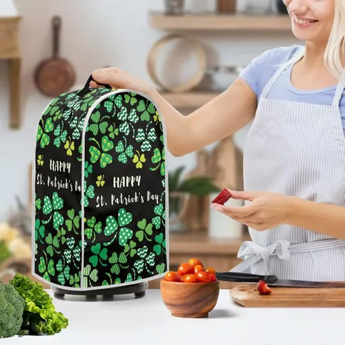 Vista 2 de GOSTONG Happy St. Patrick's Day Blender Covers - Cubierta antipolvo para cocina, protector antisalpicaduras, huellas dactilares, manchas de Feliz