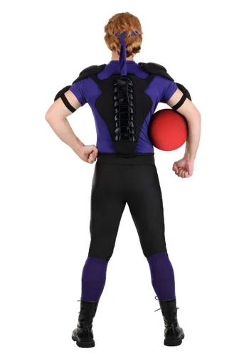 Vista 2 de Disfraz Adulto Cobra Púrpura de Dodgeball Multicolor
