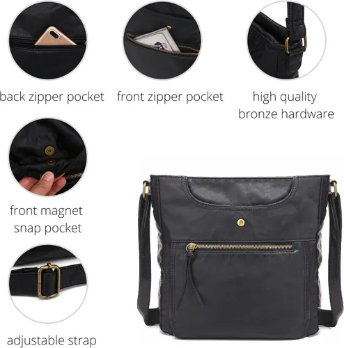 Vista 5 de Scarleton H2005 - Cartera para mujer, bolsas cruzadas, bolsa de hombro con múltiples bolsillos
