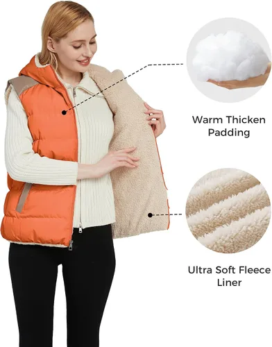 Vista 3 de ZSHOW Ropa para mujer - Chaqueta casual de forro polar con capucha para mujer