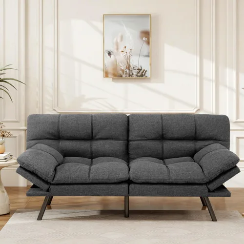 Vista 16 de Opoiar 267PU-BK Sofá cama, negro-1