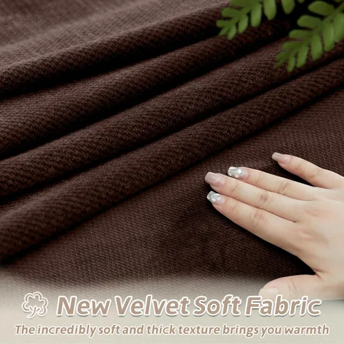 Vista 330 de Arfntevss Fundas de sofá seccional reclinable de terciopelo, Funda de sofá seccional de esquina para sofá reclinable, Funda elástica suave