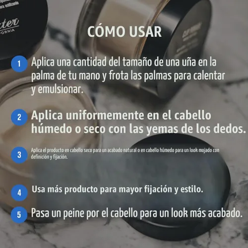 Vista 5 de Baxter of California - Pomada de arcilla, fijación fuerte, mate, 2 onzas
