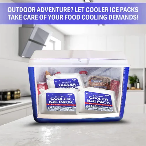 Vista 9 de GURIN Reusable Ice Packs for Lunch Box - Cools Up to 10+ Hours Long Lasting Ice Packs for Cooler Bag, Backpack for Camping Picnic, Outdoor