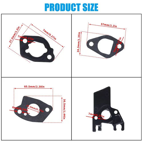 Vista 2 de JINGKE Juntas de carburador compatibles con Honda GX200 y Clones Coleman Predator 212cc Ct200u Bt200x 159cc 196cc 224cc etc. 5 paquetes (para motor)