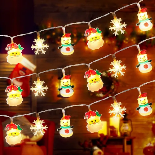 Vista 9 de Zhanmai 2 piezas de luces de cadena para decoración marina temática náutica de conchas y caballitos de mar para dormitorio, 10 pies, 30 luces LED