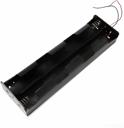 Vista 30 de 2 unidades de soporte para pilas D de 8 ranuras con respaldo doble y cables, caja para pilas de tamaño D de 8x1.5V 8D bilateral