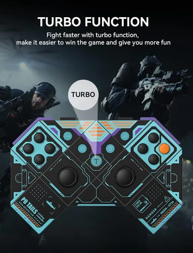 Vista 5 de PB Tails Wireless Switch Controller with Dual Vibration6-Axis Motion SensorTurboWake-Up for Nintendo Switch, PC, Windows, Steam Deck, Raspberry Pi