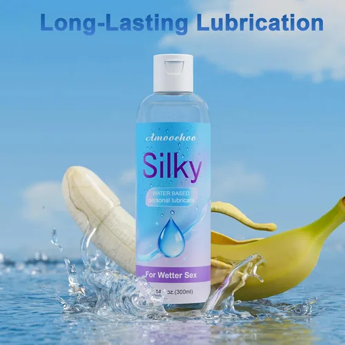 Vista 3 de Amoochoo Lubricante líquido a base de agua, lubricante sexual de larga duración para hombres, mujeres y parejas, seguro para juguetes, no mancha