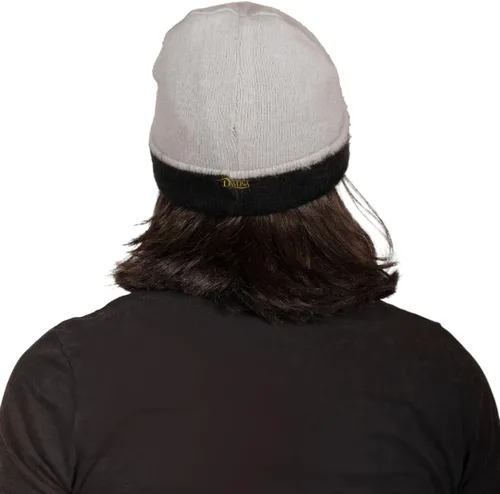 Vista 6 de DAVLINA, Reversible 2 in 1 Alpaca Wool Brushed Beanie. Soft and Warm and Unique