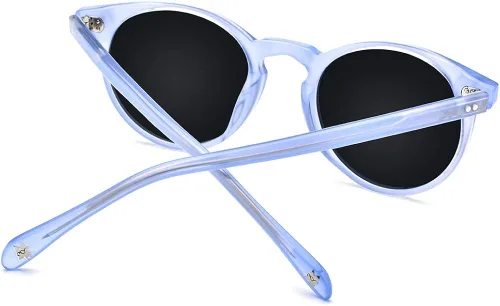 Vista 4 de HEPIDEM - Gafas de sol polarizadas redondas de acetato vintage para mujer con protección UV