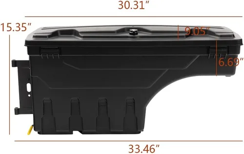 Vista 2 de CHEDA Caja de almacenamiento para caja de camión, compatible con Toyota Tundra 2007, 2008, 2009, 2010, 2011, 2012, 2013, 2014, 2015, 2016, 2017