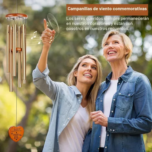 Vista 5 de Campanillas de Viento para Exterior, Campanillas Grandes de 30" con Tono Profundo de Simpatía, Memorial para la Pérdida de un Ser Querido Madre