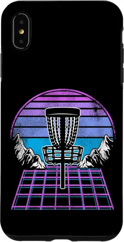 Vista 11 de Disc Golf Basket 90s Synthwave Sunset Retrowave Frisbee Golf Case for iPhone 17