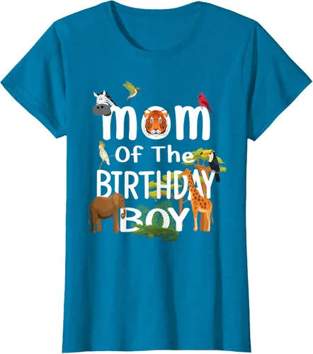Vista 90 de Camiseta de fiesta de animales con temática de zoológico para niño de cumpleaños, Negro